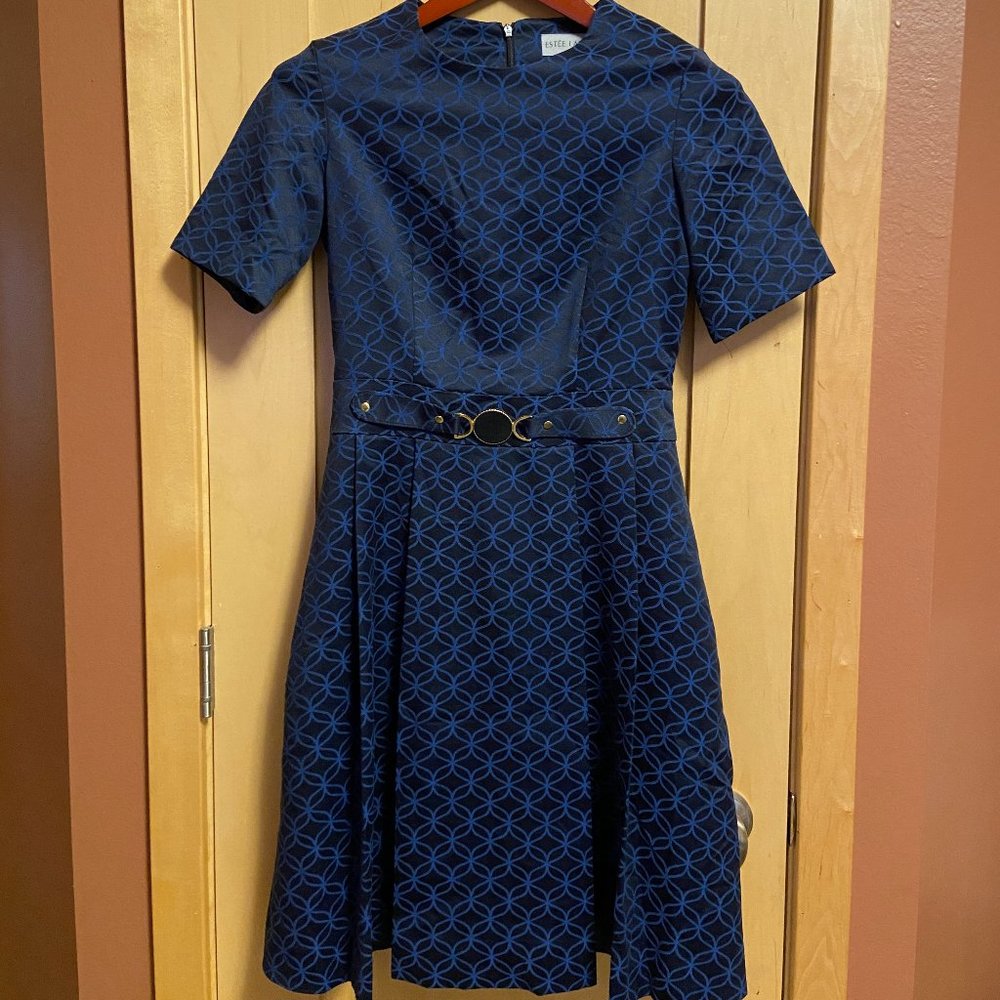 Estee Lauder Blue and Black Dress: Size 0